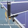8ft Mid-Size Table Tennis Table Foldable & Portable Ping Pong Table Set for Indoor & Outdoor Games with Net, 2 Table Tennis Paddles and 3 Balls